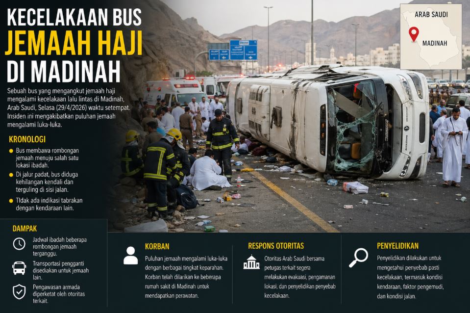 Kecelakaan Bus Jemaah Haji di Madinah: Puluhan Korban Luka, Sistem Transportasi Disorot
